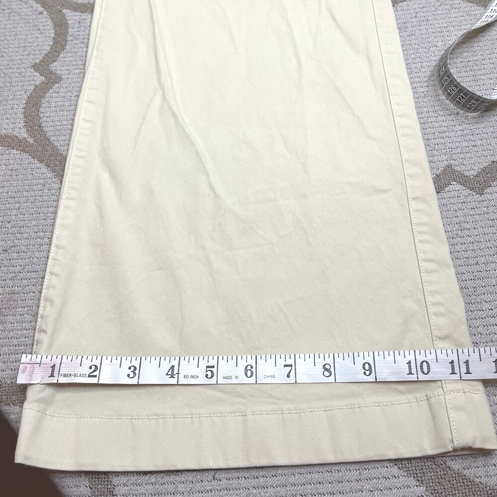 GAP High Rise Stride Ankle Pants Light Cream Straight Wide Leg Stretch, Size 14 - Picture 6 of 11
